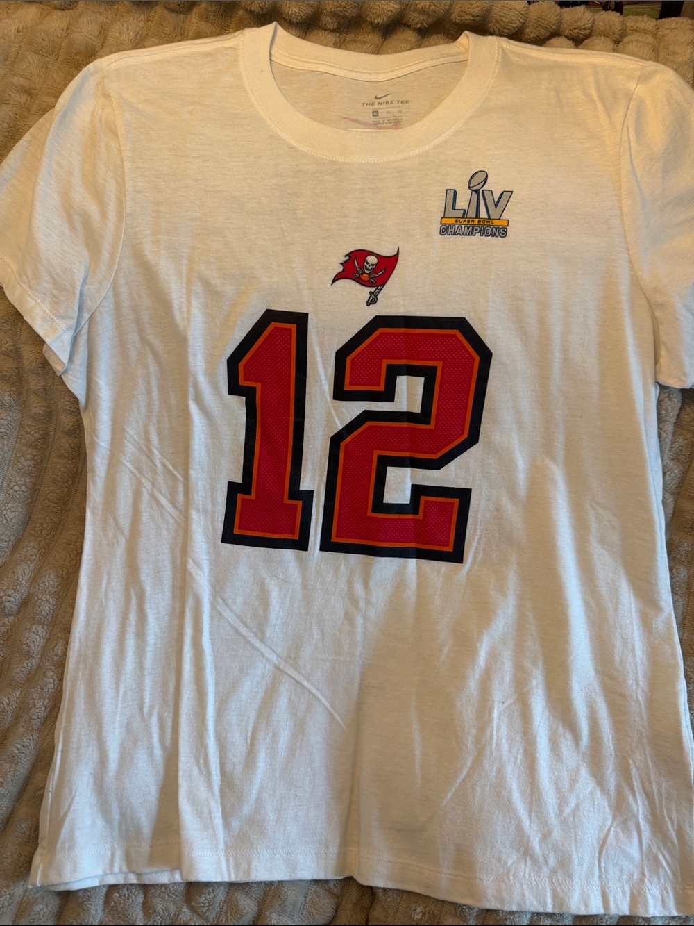 NFL Tom Brady Buccaneers #12 White Tee women’s XL